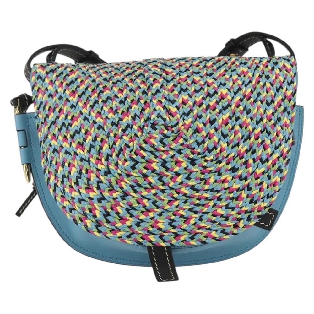 Loewe Leather Gate Bag Small Shoulder Bag Light Blue